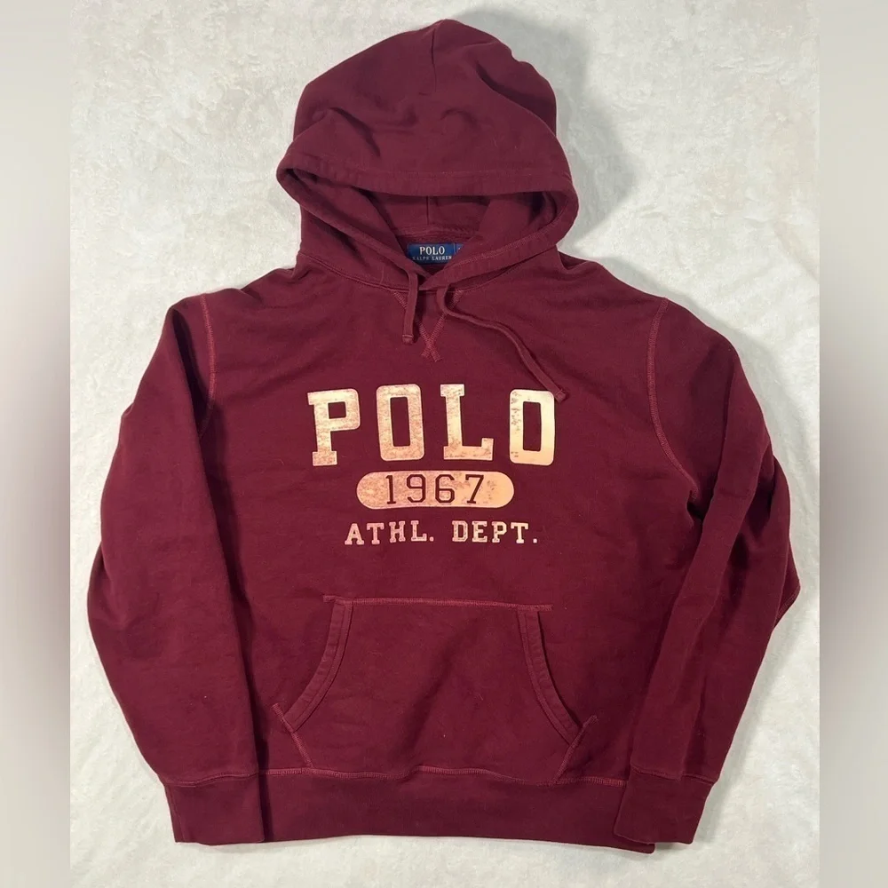 Polo Ralph Lauren Large Res Polo 67 Classic Hoodie Sweatshirt EUC 1967
